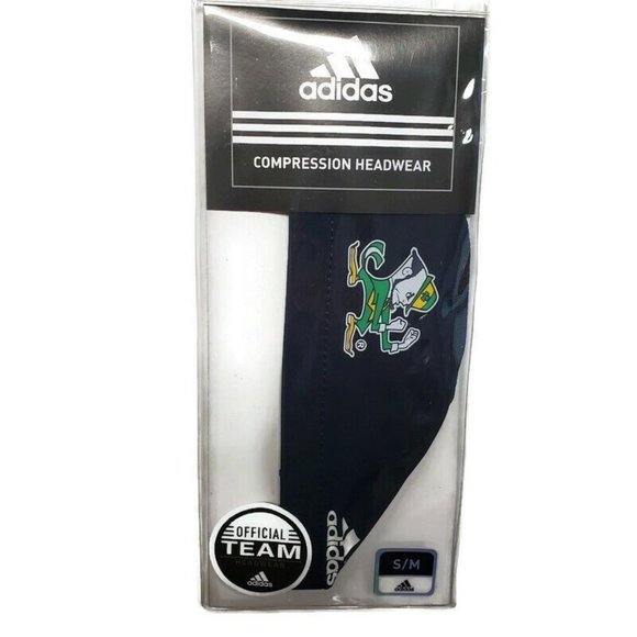 adidas Other - Adidas NCAA Notre Dame Fighting Irish Compression Headwear Navy Blue Size S/M